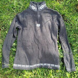 Eddie Bauer Ski Shirt Snowflake Print Size XL 60% Baumwolle